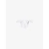 House Of Cb Womens Cloud Dancer Aria Bow-embellished Stretch-cotton Corset To In White