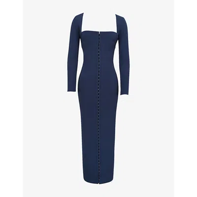 House Of Cb Womens Corinthia Long-sleeve Bodycon Stretch-woven Maxi Dress Midnight