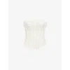 House Of Cb Dakota Strapless Corset Top In Vintage Ivory