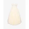 House Of Cb Darling Strapless Tulle Midi Dress In Cream