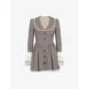 House Of Cb Womens Emmeliette Satin Mini Dress Brown