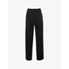 House Of Cb Womens Black Hayden Wide-leg Mid-rise Stretch-woven Trousers