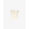 House Of Cb Of Cb Womens Cream Idella Lace-trim Stretch-satin Corset Top Xs In Neutral
