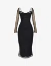House Of Cb Womens Black Katarina Corseted Stretch-woven Maxi Dress In Black