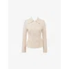 House Of Cb Womens Cream Misha Button-front Boucle Blazer In Cream