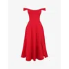 House Of Cb Womens Scarlet Saira Floral-print Cotton-blend Midi Dress
