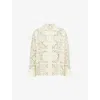 House Of Cb Womens White Samah Broderie Anglaise Cotton Shirt In White