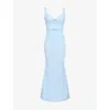 HOUSE OF CB OF CB WOMENS BLUE SARAI SLEEVELESS STRETCH-LACE MAXI DRESS