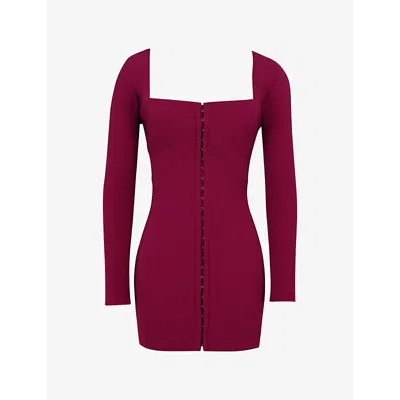 House Of Cb Womens  Selene Stretch-woven Mini Dre In Berry