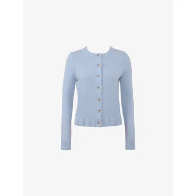 House Of Cb Womens Halogenblue  Signature Wool Cardigan In Blue