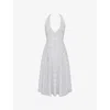 House Of Cb Womens Polka Dot Print Solada Floral-pattern Woven Midi Dress