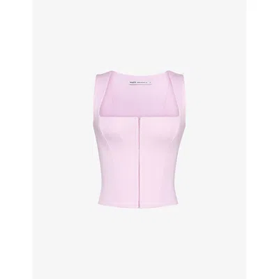 House Of Cb Womens Ballerina Pink The Balconette Woven Corset To