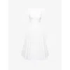 House Of Cb Womens Ivory Debutante Cap-sleeve Backless Satin Midi Dress In Ivory