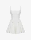 House Of Cb Womens Ivory Florianne Corseted Cotton-blend Mini Dress In Ivory
