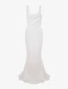 House Of Cb Odette Satin Maxi Dress In Ivory