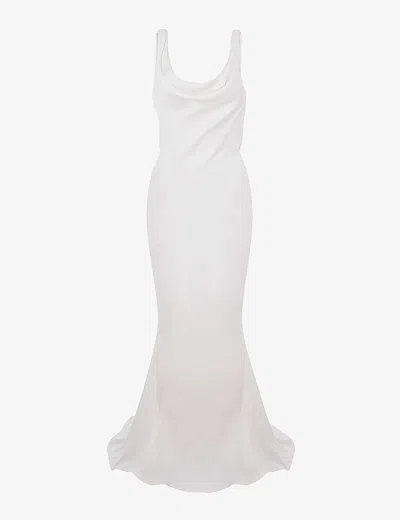 House Of Cb Odette Satin Maxi Dress In Ivory