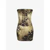 House Of Cb Womens Leopard Print Laila Leopard-print Satin Mini Dress In Multi