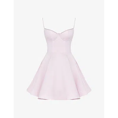 House Of Cb Womens Minimoiselle Tulle Satin Mini Dress Ballerina Pink