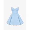 House Of Cb Womens Minimoiselle Tulle Satin Mini Dress Cinderella Blue