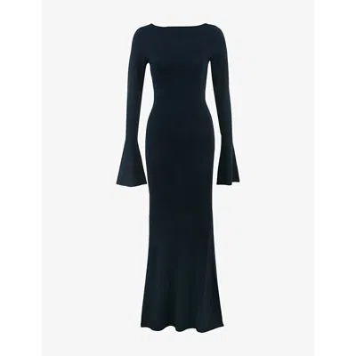House Of Cb Womens Parisian Night Christiane Slim-fit Long-sleeve Knitted Maxi Dress