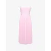 House Of Cb Womens Pink Marci Pleated Woven Midi Corset Dress In Pink