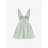 House Of Cb Womens Emmeliette Satin Mini Dress Pistachio