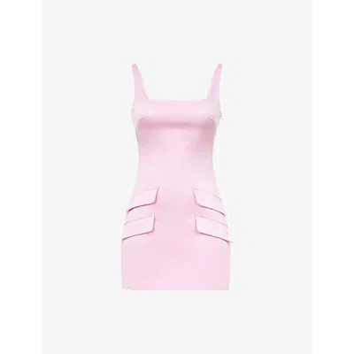 House Of Cb Womens  Cosette Satin Sleeveless Mini Dre In Rose Shadow