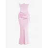 House Of Cb Womens Rose Shadow Persephone Corset Woven Maxi Dress In Rose Shadow
