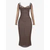 House Of Cb Womens Smoke Katarina Corseted Stretch-woven Maxi Dress