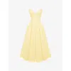 House Of Cb Womens Sunshine Lady Plunge-neck Stretch-cotton Midi Dress