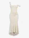 House Of Cb Womens Vintage Cream Cesca Floral-print Corseted Stretch-woven Maxi Dress