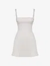 House Of Cb Kara Stretch-woven Mini Slip Dress In Vintage Cream