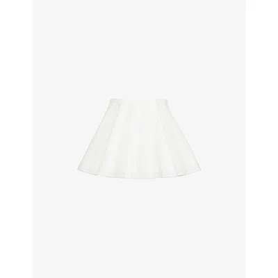 House Of Cb Of Cb Womens White Celia Bloomer Stretch-cotton Mini Skirt