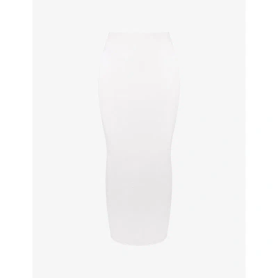 House Of Cb Womens White Eden Mid-waist Cotton-twill Maxi Skirt