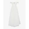 House Of Cb Womens White Fairytale Off-the-shoulder Tulle Bridal Gown In White