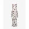 House Of Cb Womens Floral-lace Woven Maxi Dress White Floral In White Floral