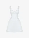 House Of Cb Womens White Tilly Pin-tuck Woven Mini Dress In White