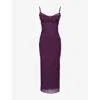 House Of Cb Womens Nalini Lace-trim Corseted Stretch-woven Maxi Dress Winter Bloom