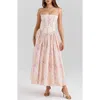 House Of Cb Ysabella Floral Maxi Sundress In Pink