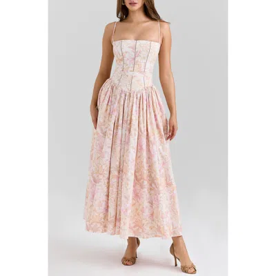 House Of Cb Ysabella Floral Maxi Sundress In Pink