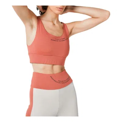 House Of Cenmar (wmns)  Activewear Bra 'orange' In Animal Print