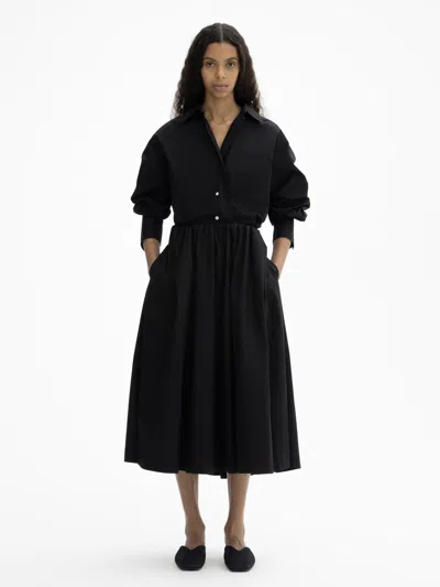 House Of Dagmar A-lined Midi Skirt In Black