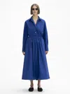 House Of Dagmar A-lined Midi Skirt In Electric Blue