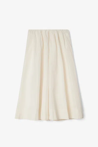 House Of Dagmar A Lined Midi Skirt In Cream White