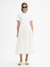House Of Dagmar A-lined Silk Skirt In White