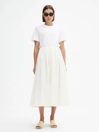 House Of Dagmar A-lined Silk Skirt In White