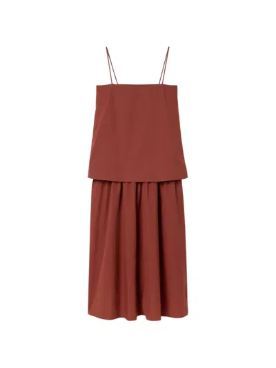 House Of Dagmar A-line Layered Maxi Dress In Rot