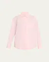 House Of Dagmar Asymmetric Button-front Shirt In Pink
