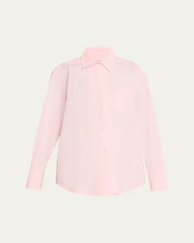 House Of Dagmar Asymmetric Button-front Shirt In Pink