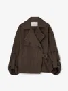 House Of Dagmar Aviator Jacket In Dusty Brown